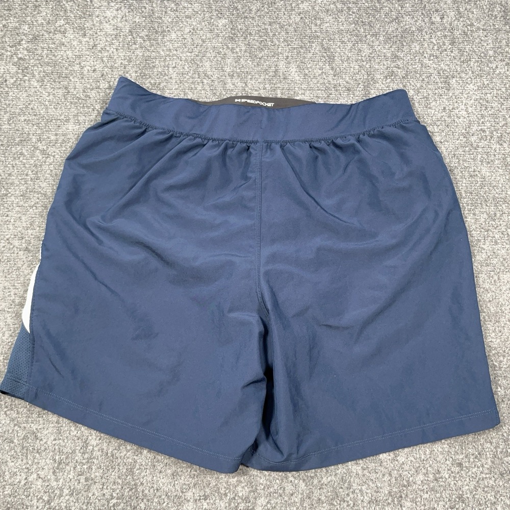 Under Armour SpeedPocket 7" Statement Lined Run Short 1362230 Blue 408 Size L - Picture 2 of 6